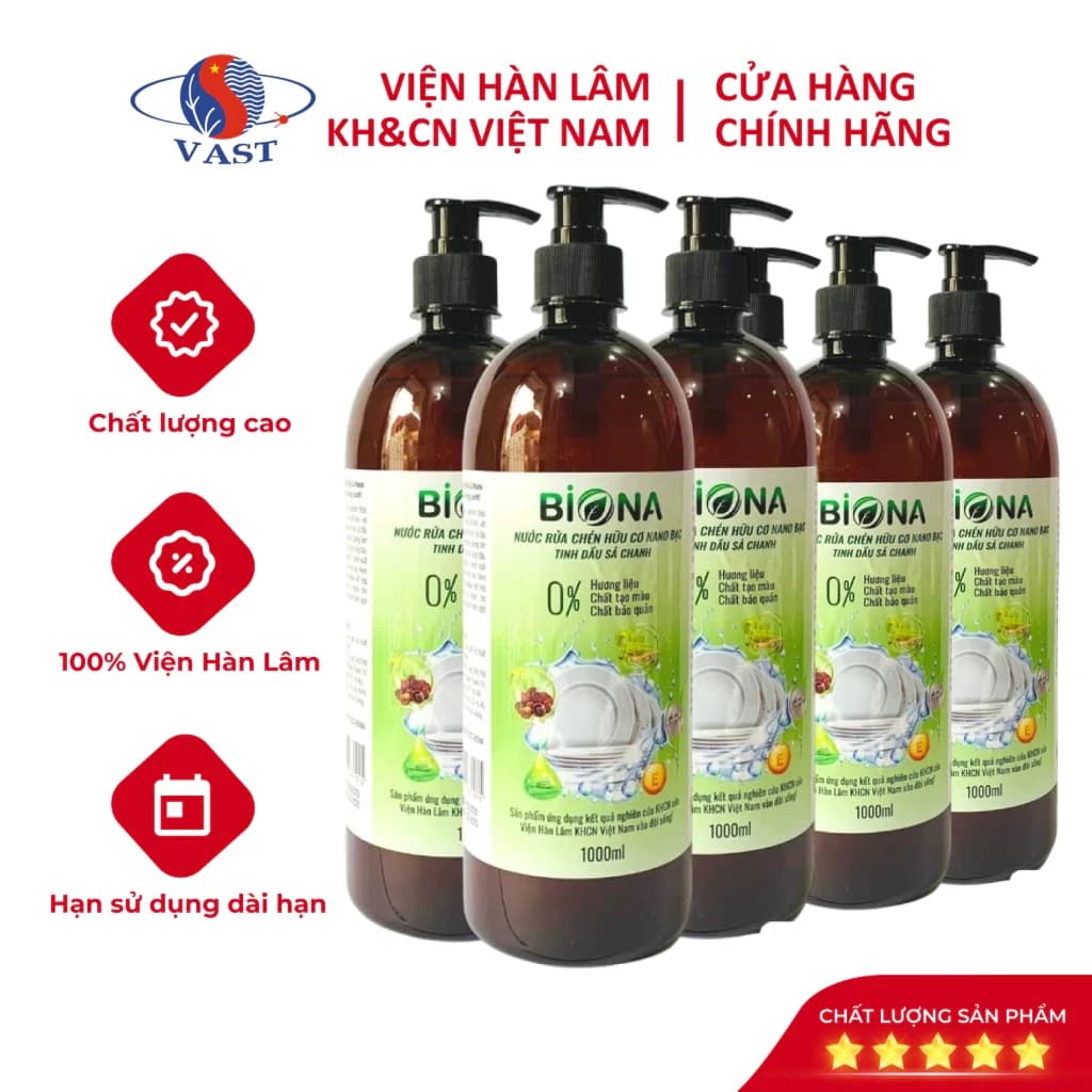 Nước rửa chén bát hữu cơ Bồ Hòn Bio Nano - Sạch dầu mỡ, tinh dầu khử mùi - Ảnh 1